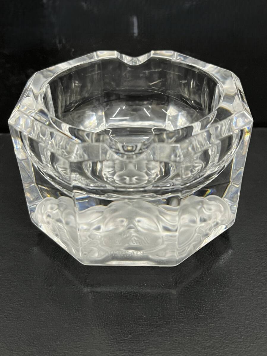 【希少⭐︎レトロ】VERSACE Rosenthal クリスタル 灰皿　小物入れ ☆VERSACE × Rosenthal メドゥーサ リュミエール ガラス灰皿☆をお